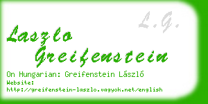 laszlo greifenstein business card